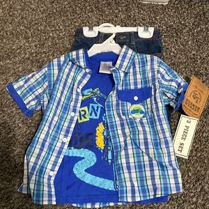 NWT 3t boys 3 piece shorts set
